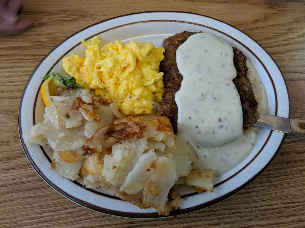 Country Fried Steak and Eggs